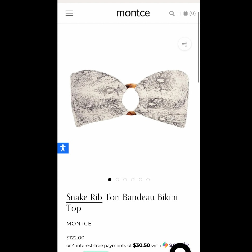 Top and bottom! Montce snake rib bikini